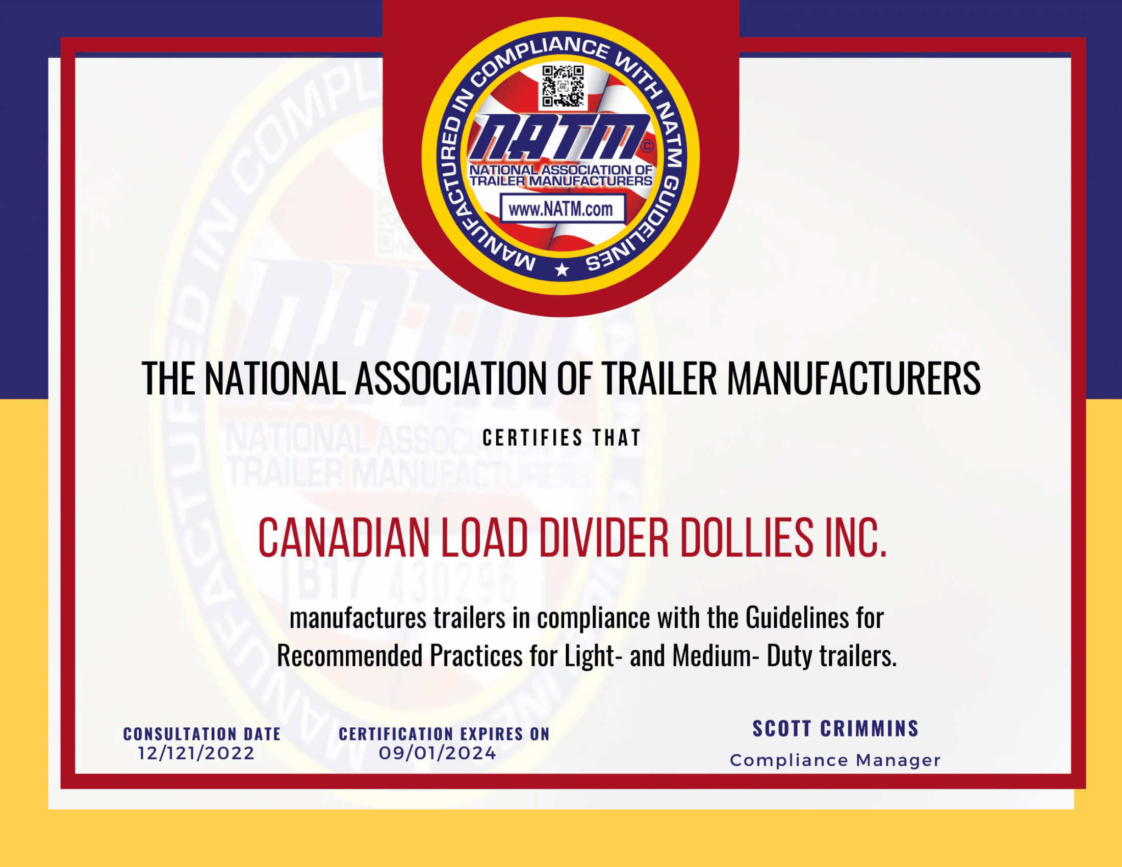Canadian Load Divider Dollies 2023 certificate-1